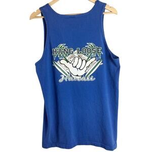 Hang Loose Hawaii Tank Top Blue Large